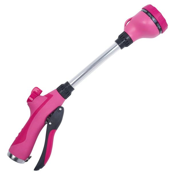 Sprout 8-Pattern 15" Watering Wand in Raspberry Red